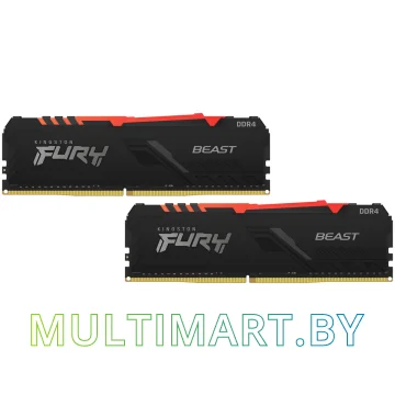 Оперативная память Kingston Fury Beast RGB 2x16GB DDR4 PC4-24000 (KF430C15BB1AK2/32)